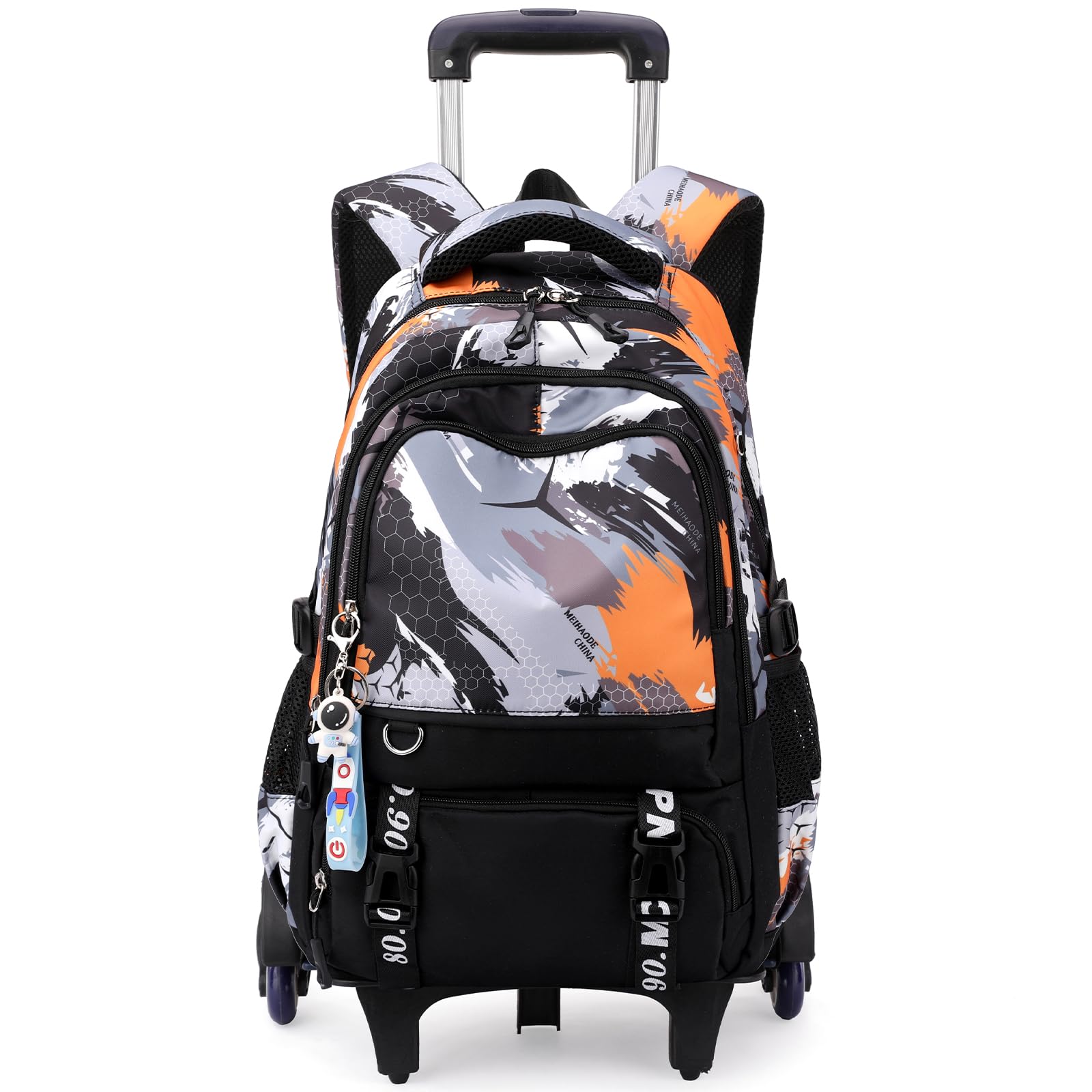 Amythe Zaino Scuola Trolley per Ragazzi Medie e Superiori 6 Ruote | 2 in 1 Zaino Casual con Ruote alla Moda per Bambini e Adolescenti, 16" Zaini con Rotelle per Ritorno a Scuola e Viaggi