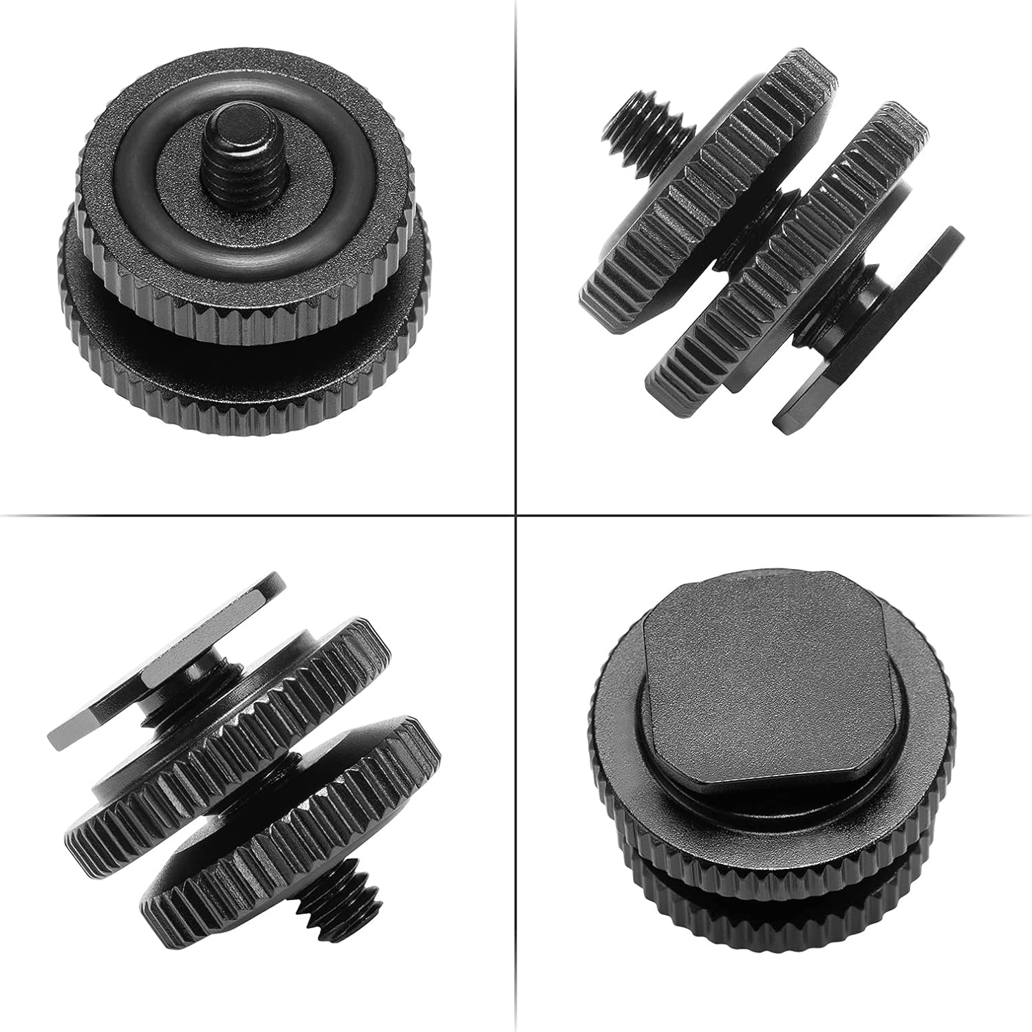 SMALLRIG 3/8" to 1/4" Inches Tripod Mount Screw to Flash Hot Shoe Mount Adapter Monitor Bracket for Camera and Monitor, Pack of 2-1631