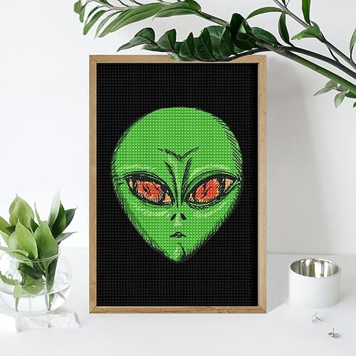 Miniatura 7 de Green ET Alien Diamond Art Painting Kits Full Square Drill DIY Picture Art Crafts para la decoración de la pared del hogar