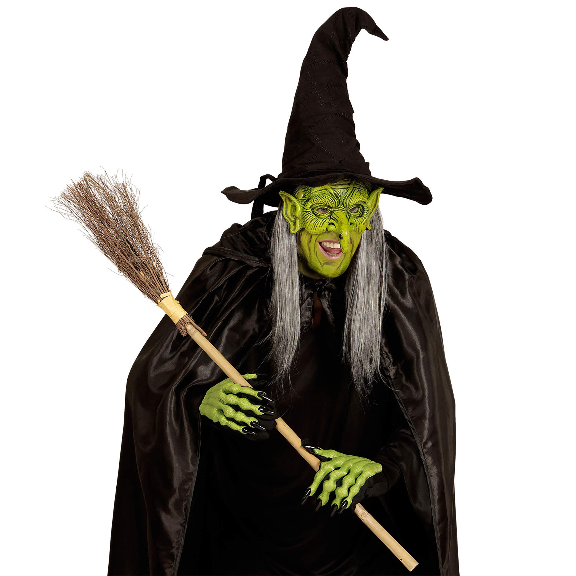 Widmann vd-wdm05391 Witch Mask Without Chin in Foam, One Size, Green - Image 4