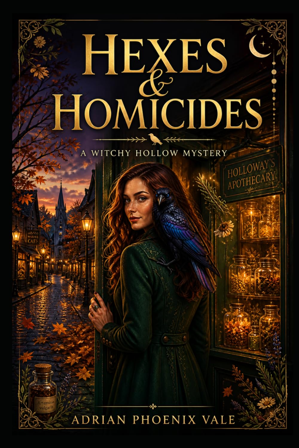 Hexes & Homicides: A Cozy Paranormal Mystery with a Sarcastic Crow, a Haunted Apothecary, and a Murder That Won't Stay Dead (A Witchy Hollow Mystery)