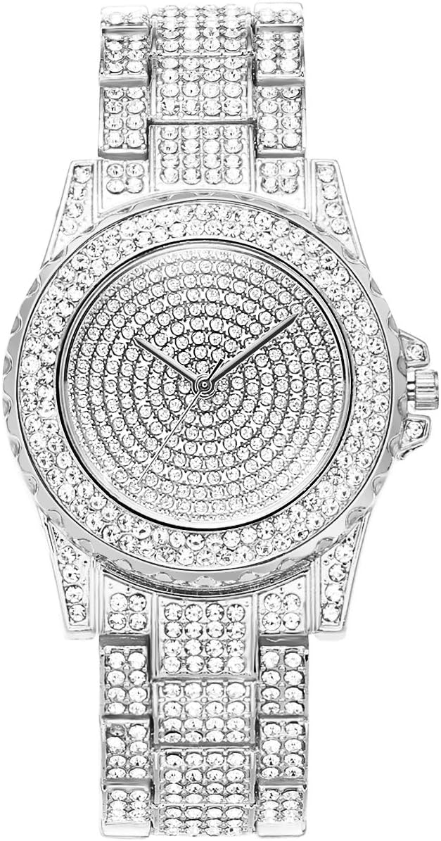 ManChDa Diamond Watch for Women Iced Out Watch Bling Rhinestone Watches