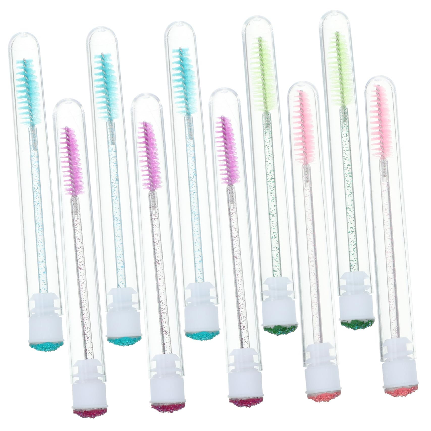 VICASKY Makeup Tools Decorative Diamonds Decor Tube Mascara Brush Comb Portable Eyelash Abs Tube Random Color