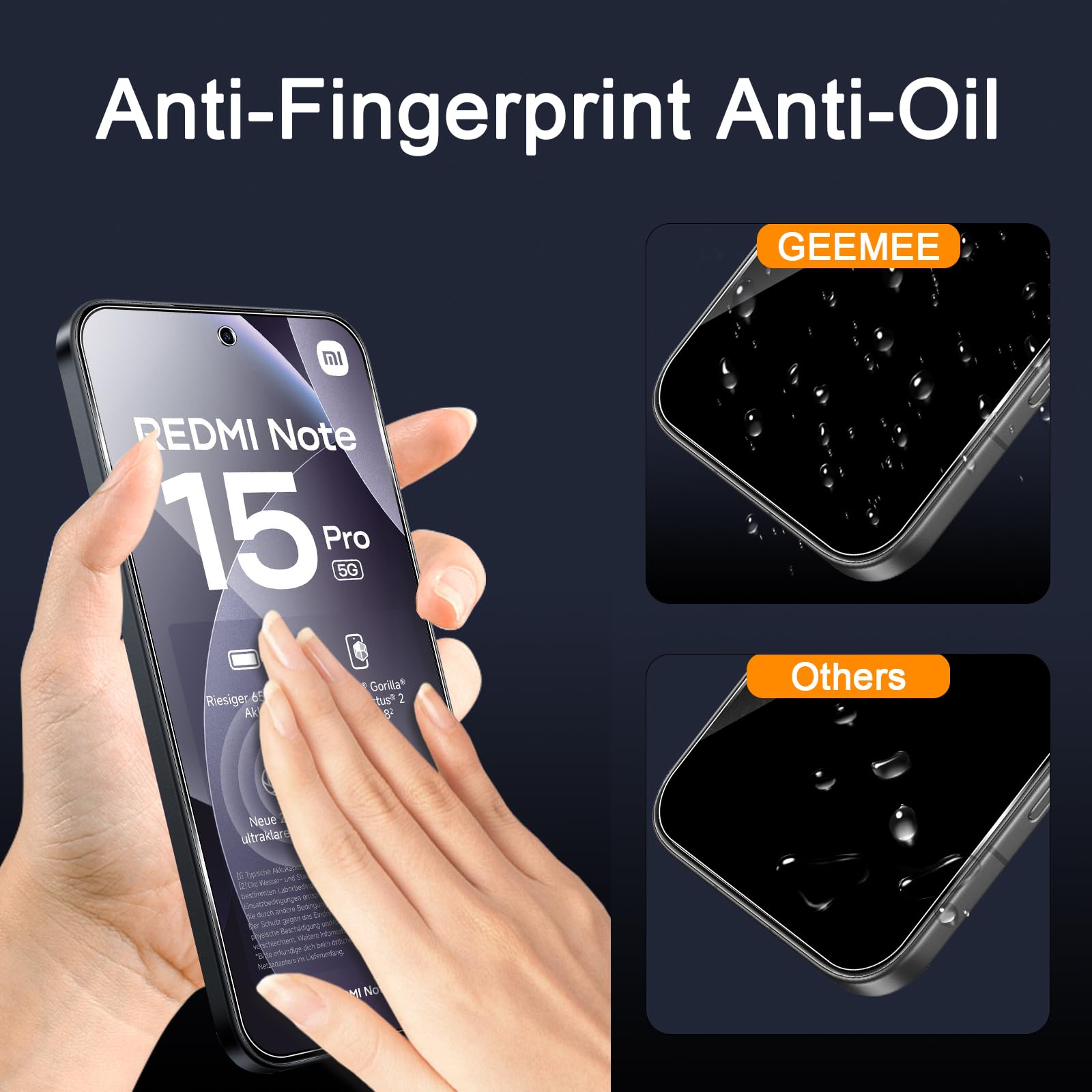 2+2 Pezzi per Xiaomi Redmi Note 15 Pro 5G Vetro Temperato, Pellicola Vetro Temperato e Fotocamera Vetro temperato, 9H Protezione Schermo, Anti Graffi HD Protettiva