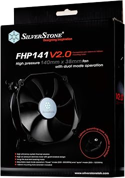 SilverStone Technology FHP141,140mm x 38mm Fan for CPU Cooler and Computer Cases Cooling FHP-141-x