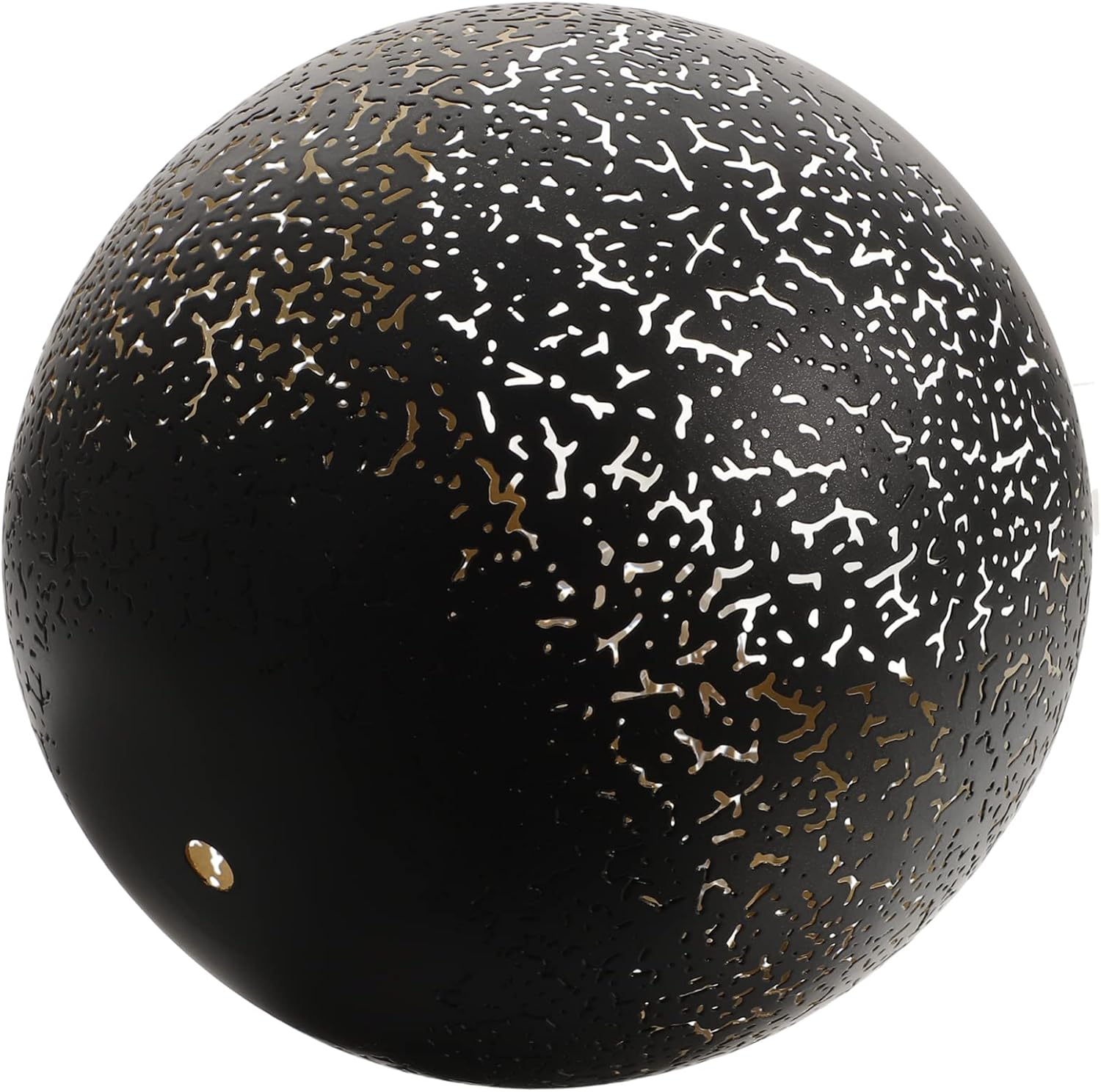 Balacoo Hollow Out Metal Lamp Shade Decorative Wrought Iron Pendant Light Fixture Black Finish Easy to Install for Chandeliers and Hanging Lamps Diameter