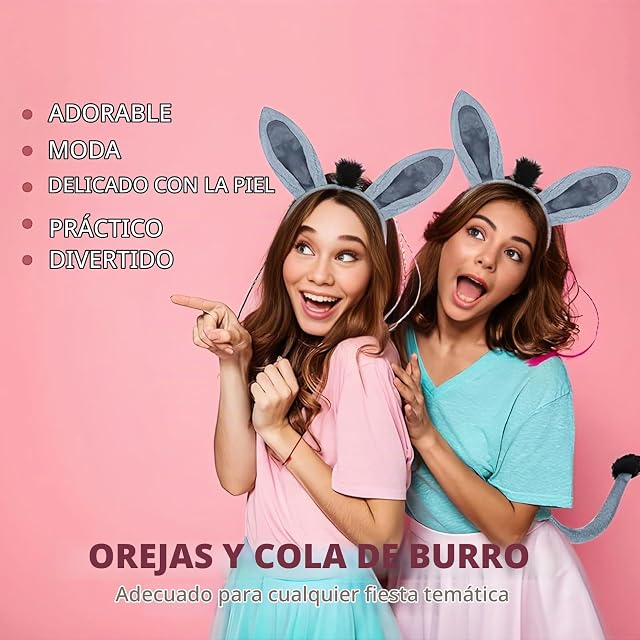 Foto 7 de 7 de Xrten Diademas Orejas de Animales, Disfraces con Accesorios Cosplay para Fiesta Carnaval