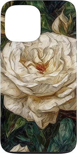 Vista 58 de Funda para iPhone 13 Van Gogh Art White Flower White Roses