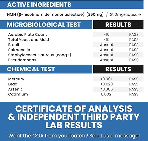 Miniatura 2 de Genex Formulas NMN 500mg - 99% Pure Shelf Stabilized Supplement Capsules for Increased NAD Levels & Healthy Aging, GMP Certified, 500mg per Serving,