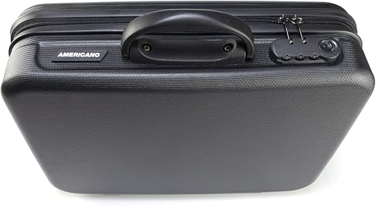 Americano Men's 41 cm Jet Black Hardsided Briefcase : Amazon.in
