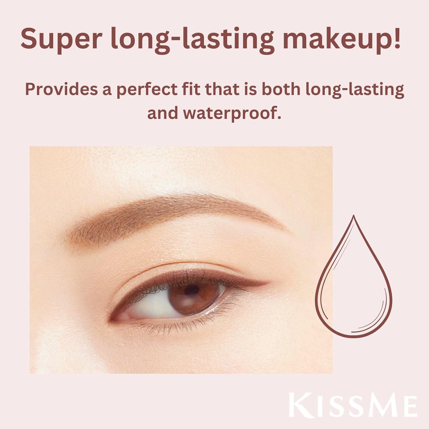 Heroine Make by KISSME Waterproof Eyeliner Pencil for All-Day Wear, Eyeliner Pencil for Cat Eye Liner Looks, Soft & Blendable Lines with a Smooth Glide, Rose Brown, Made in Japan, 1 EA, CREAM