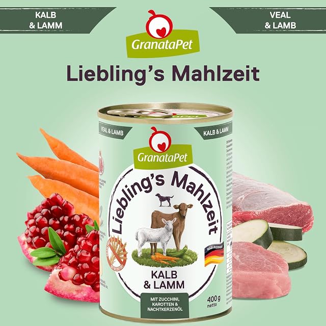 Foto 4 de 7 de GranataPet Liebling's Mahlzeit Kalb & Cordero, Comida húmeda para Perros
