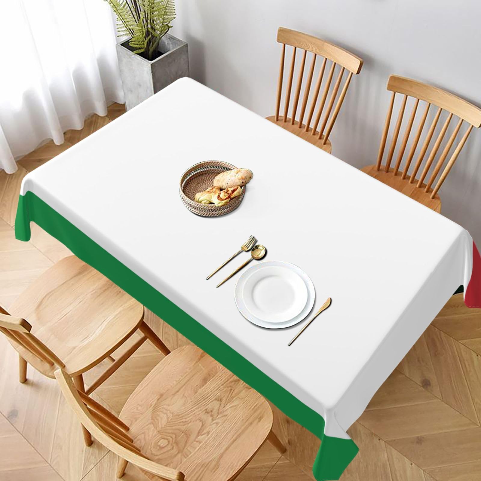 BNVSADC italy flag Printed Rectangle Tablecloth 228x152 CM, Water Resistant Polyester Table Cloth Decorative Fabric Table Covers for Kitchen Dining Table Parties Camping