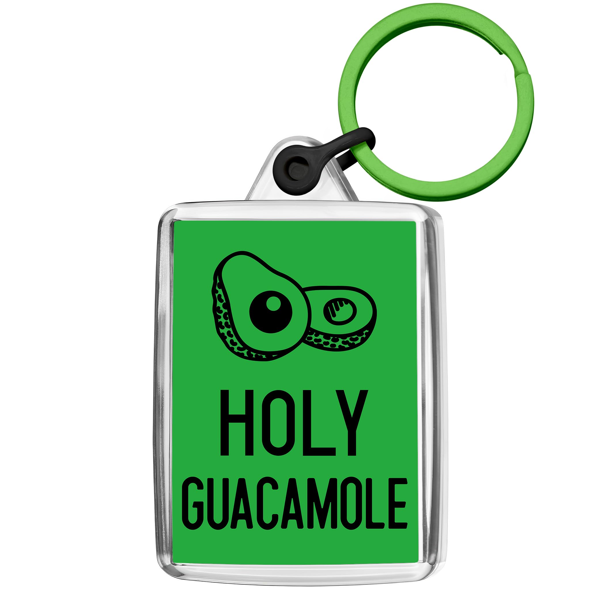 Pixly® Holy Guacamole Keyring Key Fob Keychain Avocado Vegan Joke Keepsake Funny Gift for Him Her