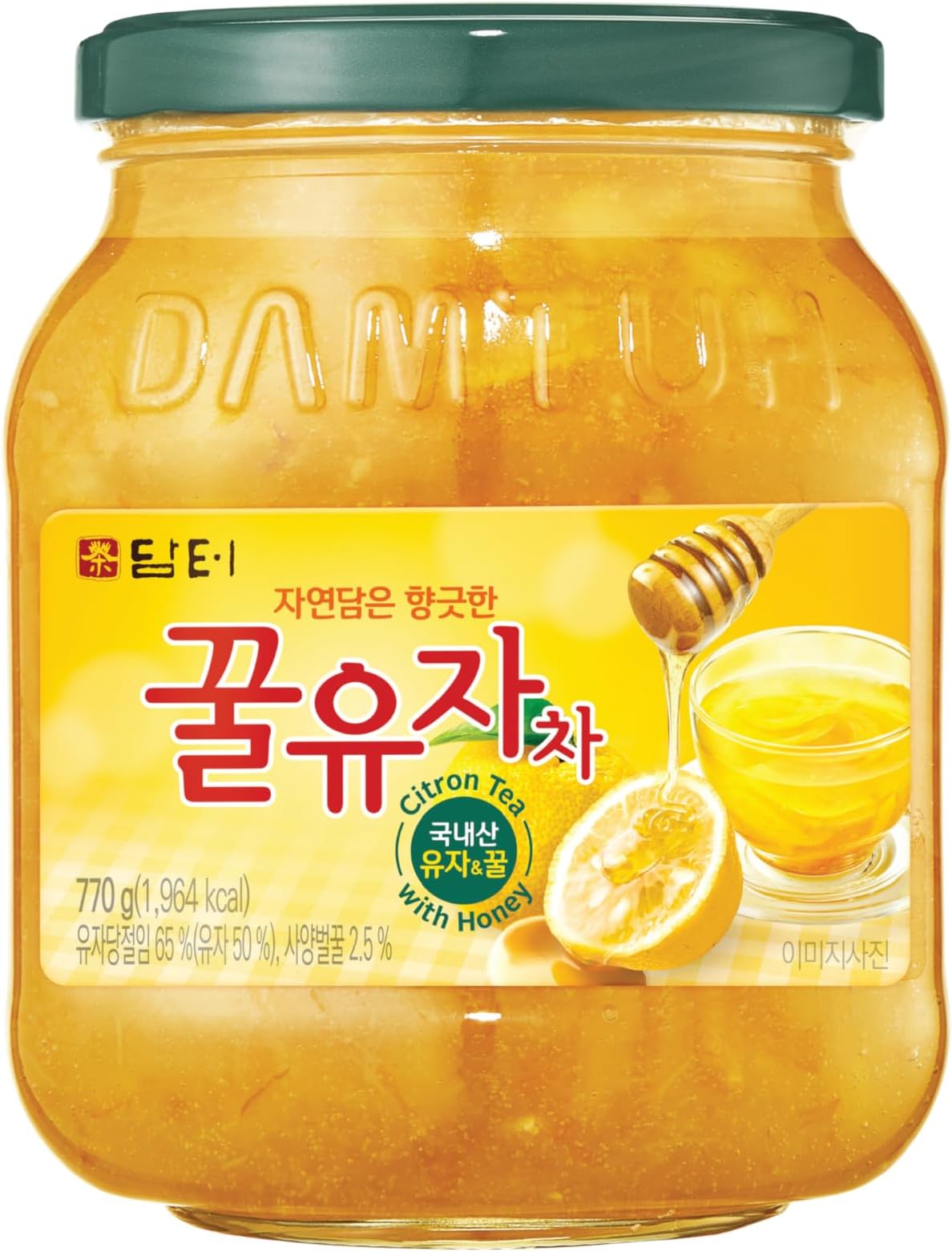 Damtuh Honey Citron Tea, Korean Yuja/Yuzu Fruit Preserve, 1.7 lb Jar โ Sweet Citrus Drink Mix for Hot or Iced Beverages