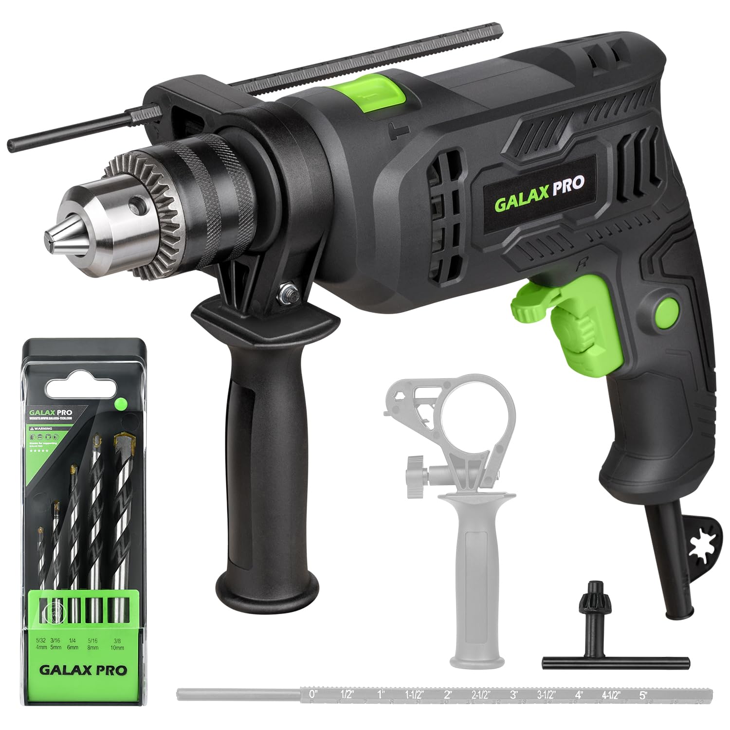 GALAX PRO 4.5Amp 0-3000RPM Corded Hammer Drill with 12 Variable Speed