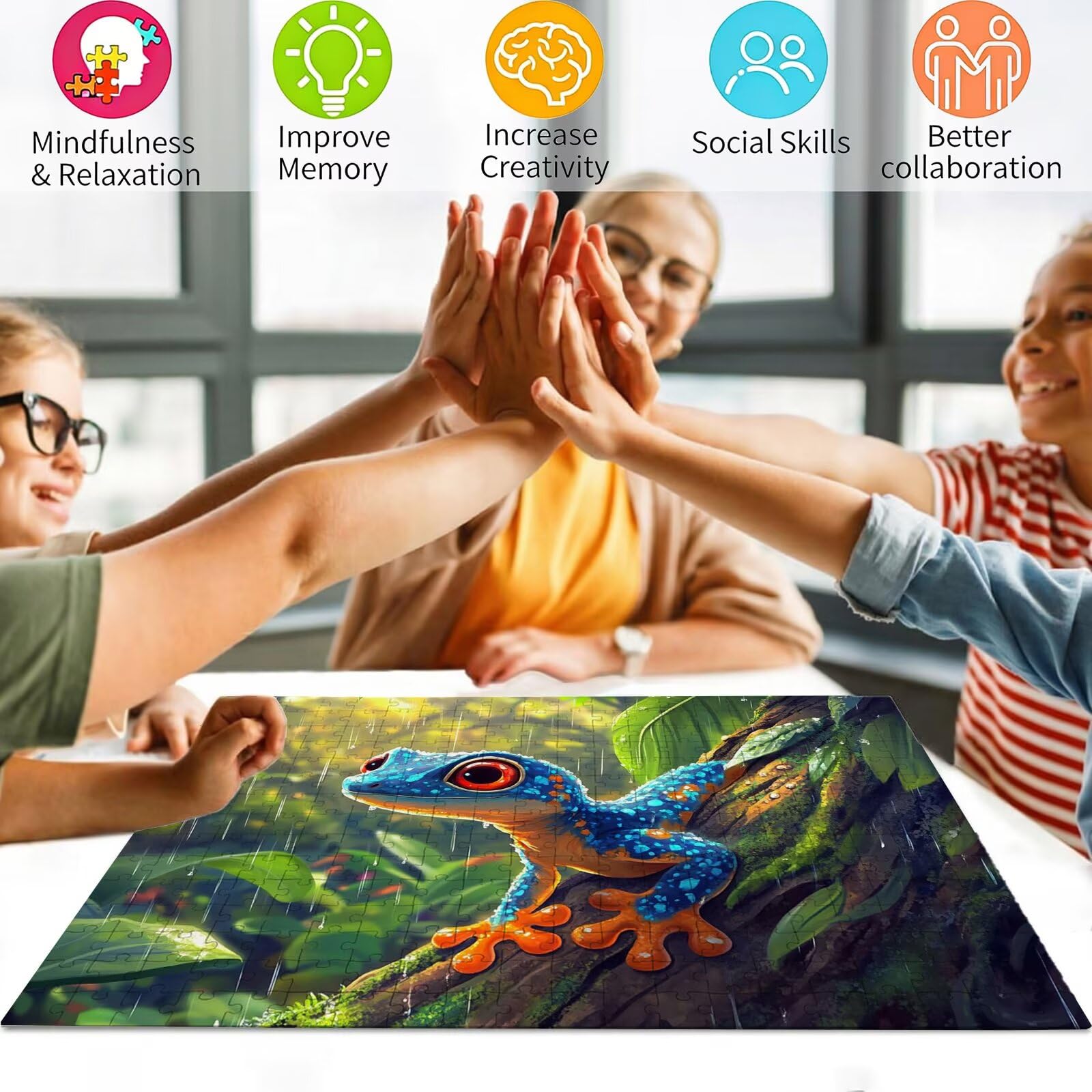 Puzzle 2000 Teile Tier, Holzpuzzle Erwachsene, Klassisches Lernspiel Puzzle Wald, Groß Impossible Jigsaw Puzzles, Wunderschönes Deko Puzzes und Geschenke, Bastelset Erwachsene 99.5 X 70.5cm 8p-720