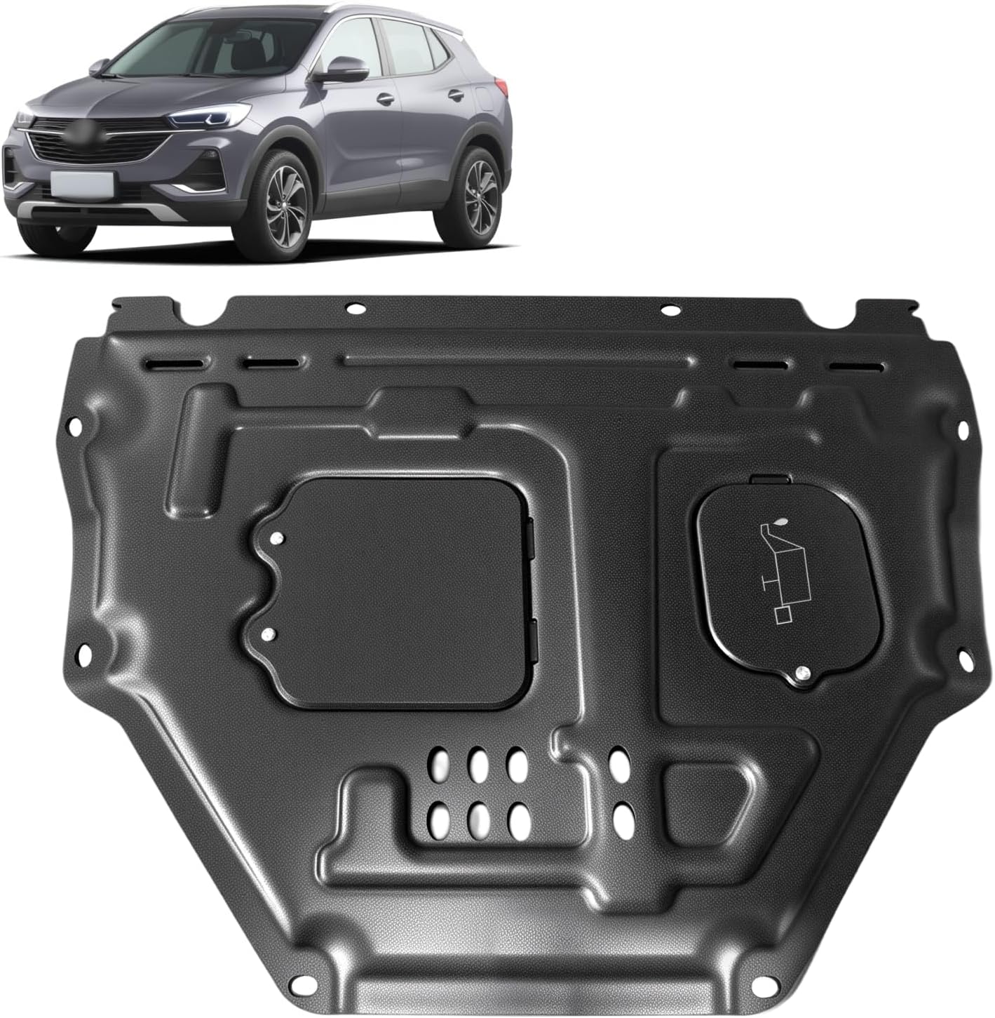 Front Engine Splash Shield Fit for 2020-2024 Buick Encore GX Engine Case Guards Suitable for Encore GX Under Engine Cover Mud Flaps Directly Replace Original