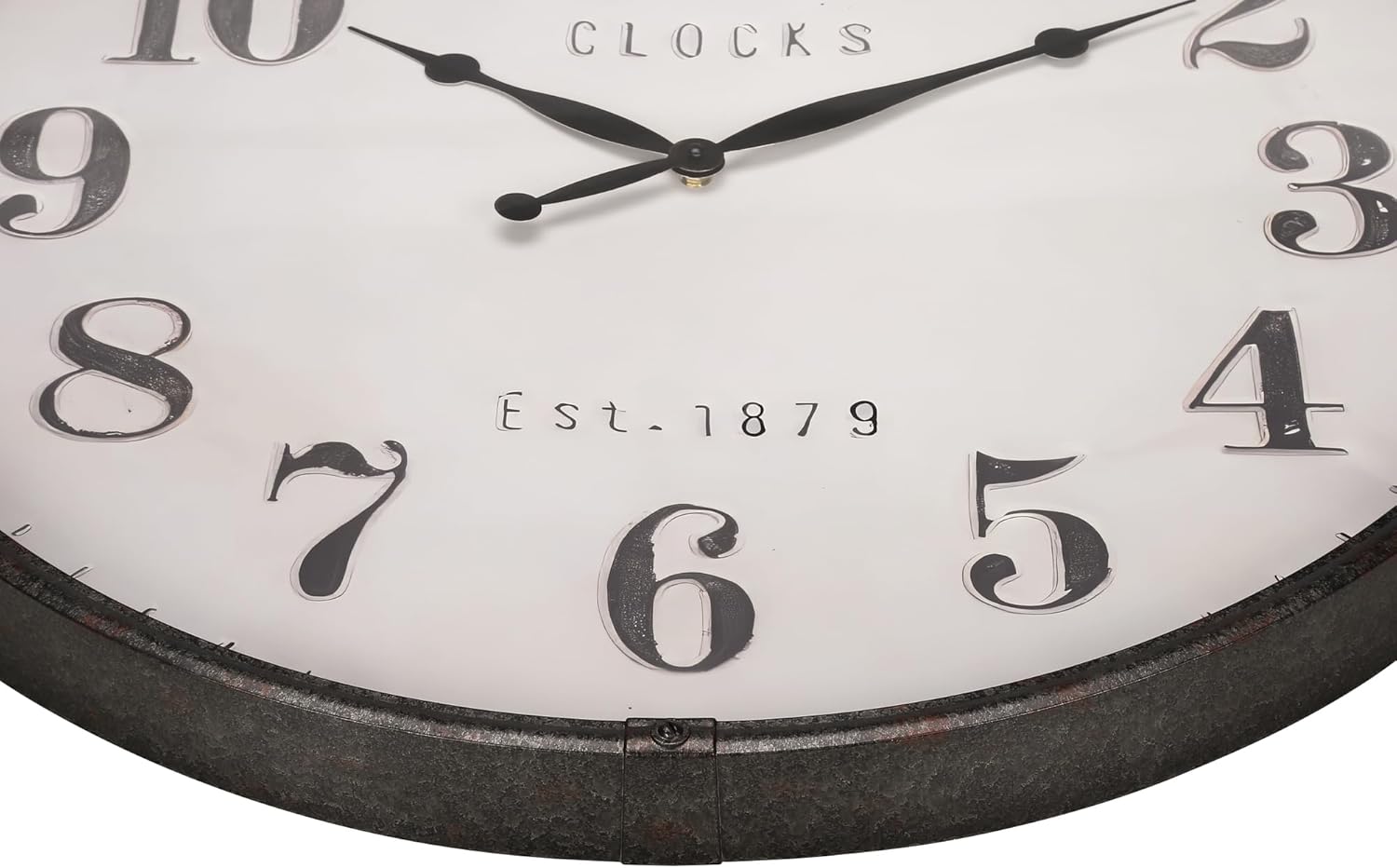 Monarch Specialties I 9024 Clocks, 30" Round, Large Oversized, Wall Clock, Brown, Transitional