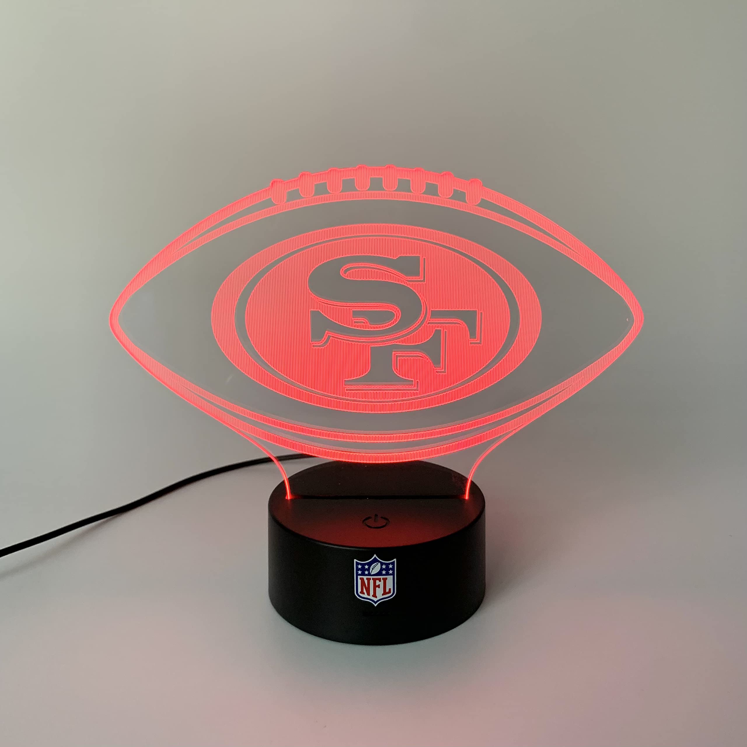 San Francisco 49ers NFL LED Lampe Licht Logo, Wechselmodus mit 6 unterschiedlichen Farben