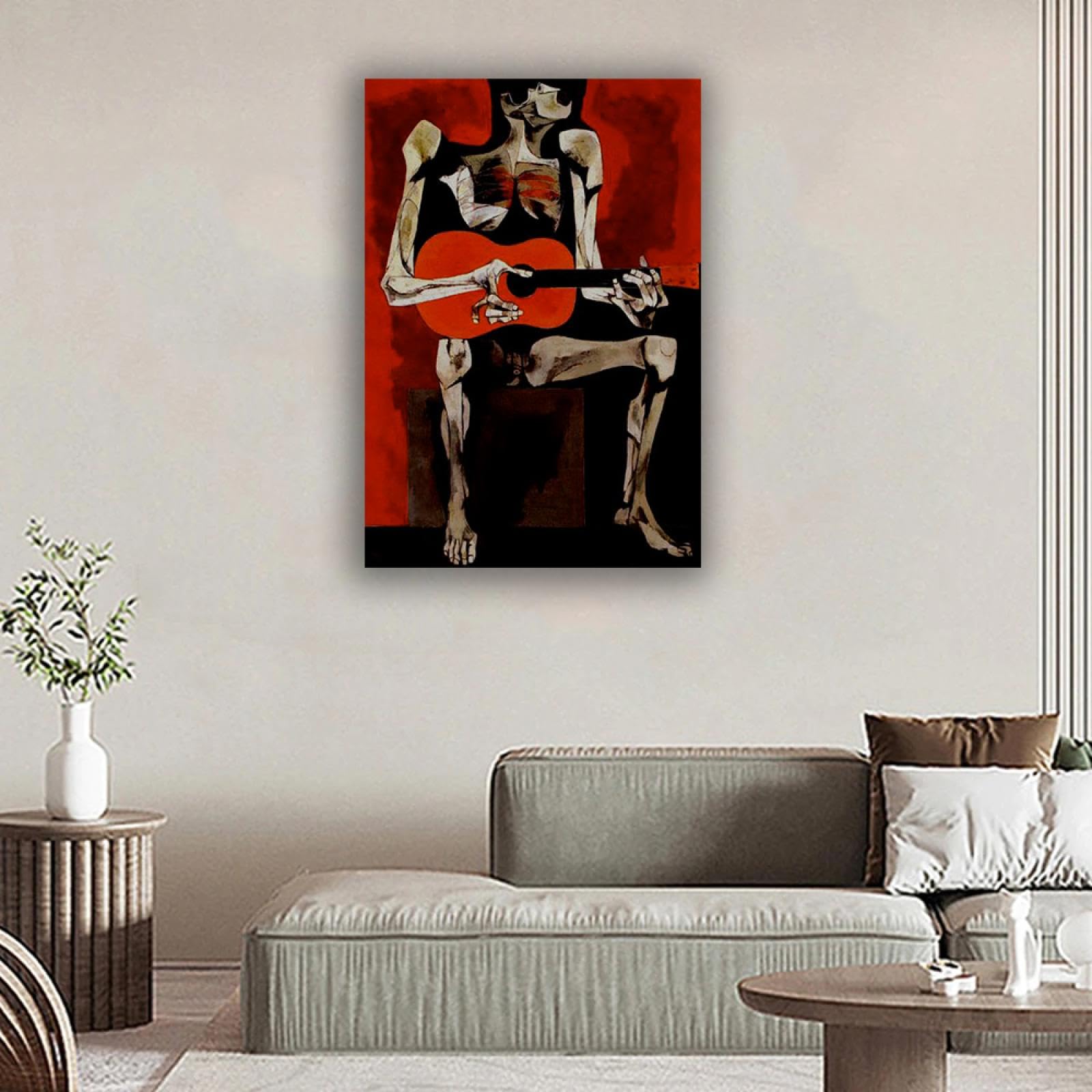 Amazon.com: El Guitarrista By Oswaldo Guayasamin Famous Paintings