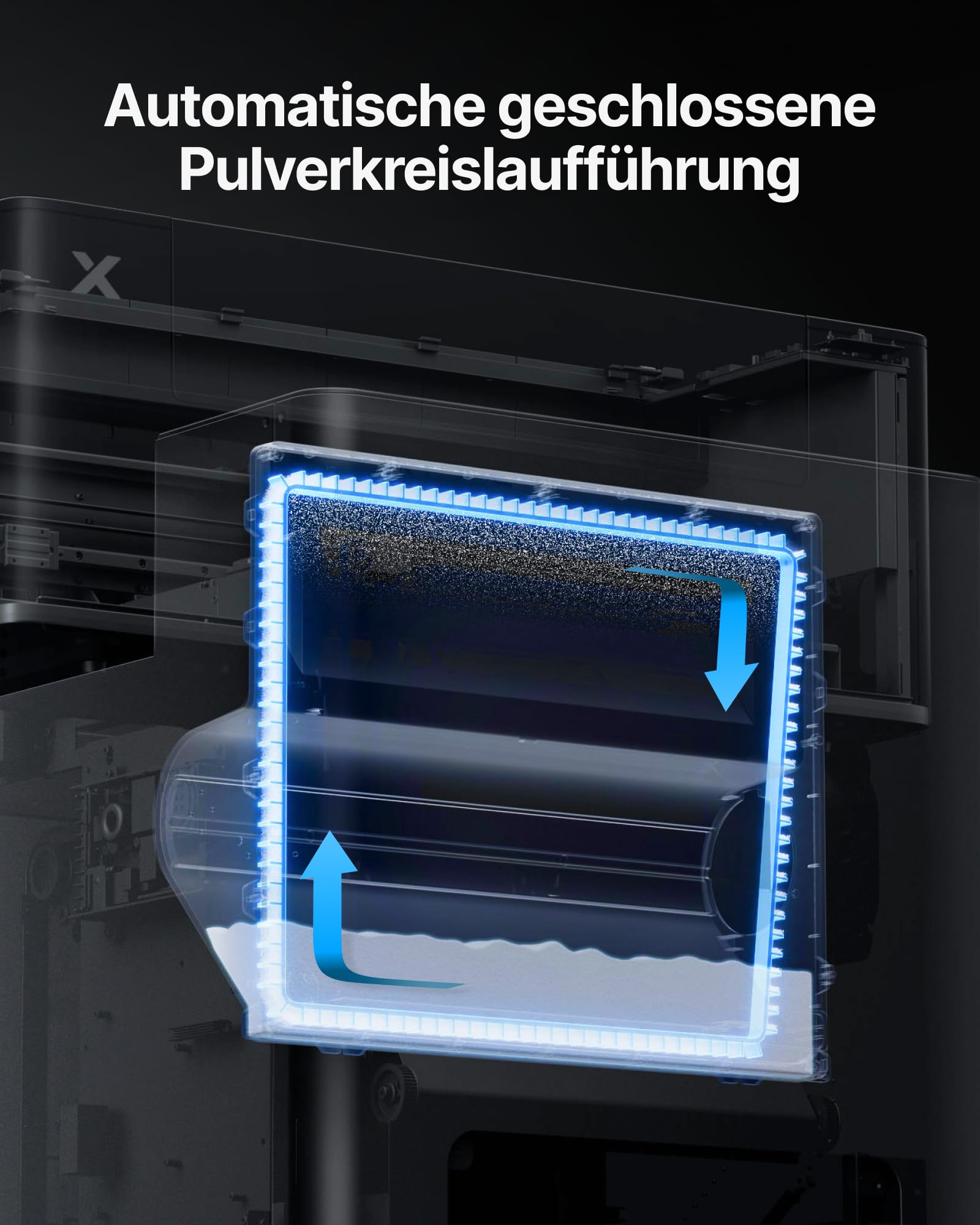 xTool OS1 Automatischer Schüttelofen mit automatischer Pulverbeschichtung, Aushärtung und Filmschnitt für DTF-Transfers, kompaktes und benutzerfreundliches Design (NUR kompatibel DTF).