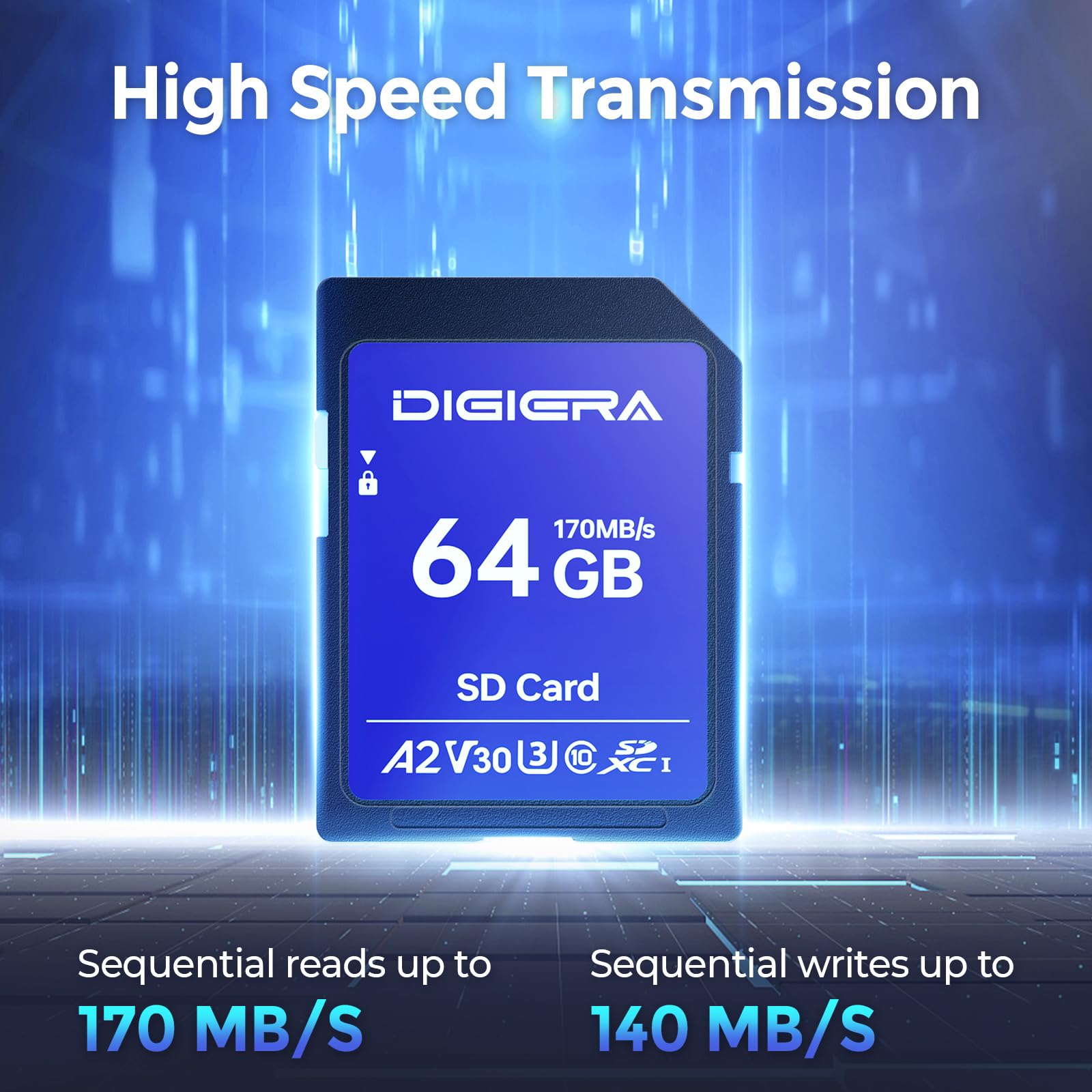 Amazon.com: DIGIERA 64GB LS100 SDXC UHS-I Memory Card - up to