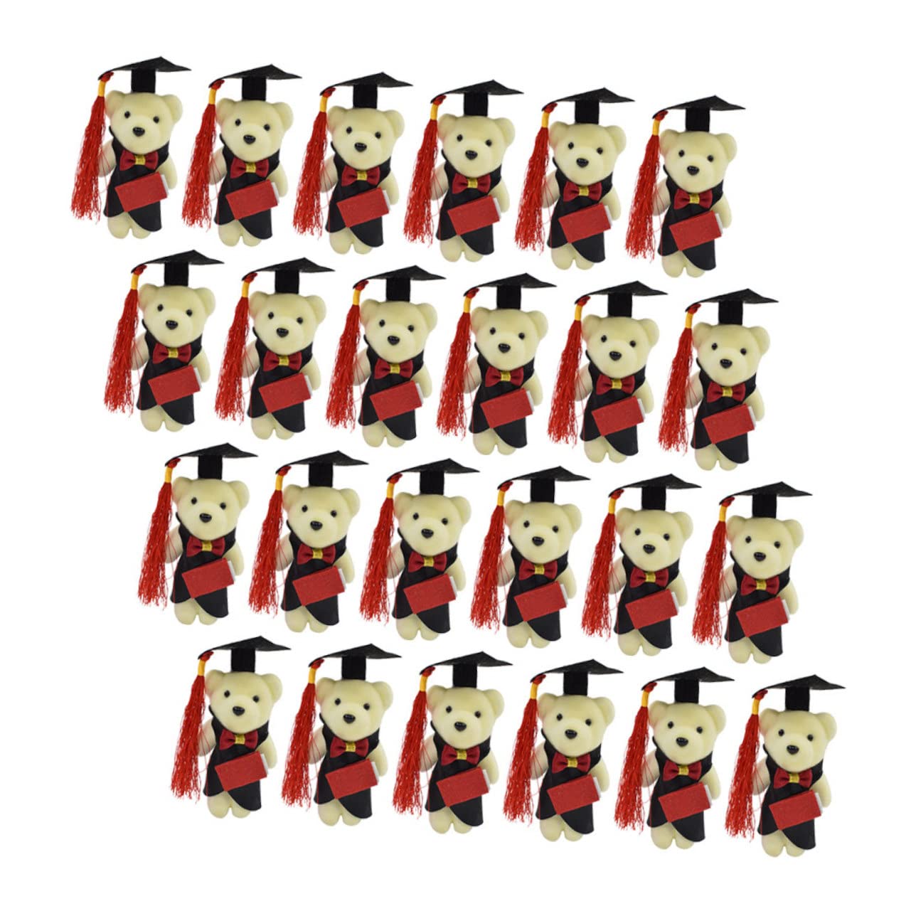 Gatuida 24pcs Mini Plush Graduation Bears Bouquet Decor Envelope Style Tassel Graduation Her Lightweight Stuffed Animals for Celebrating Achievements