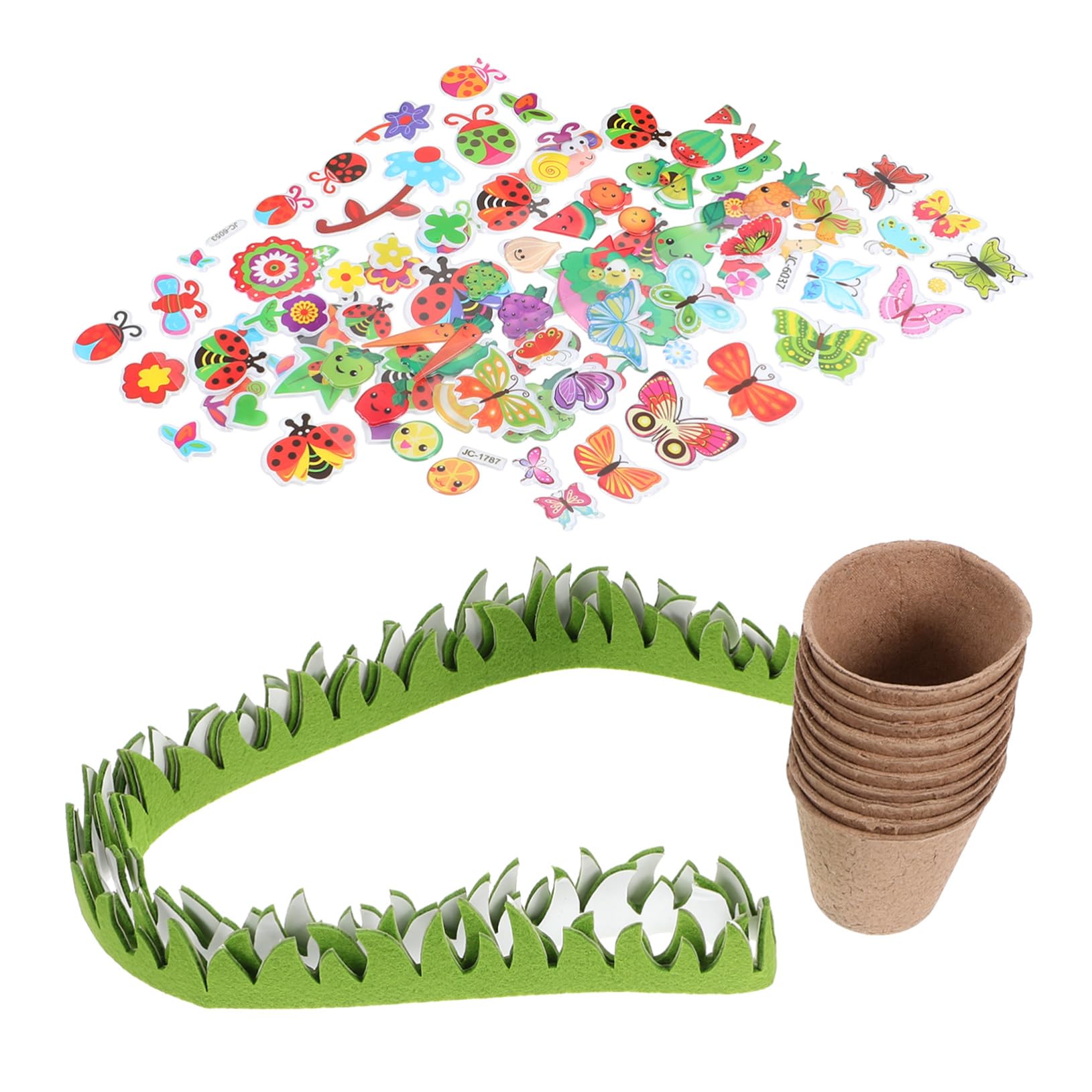 Abaodam 4sätze Pflanzbecher Mit Aufklebern Bastelset Für Gartenpflanzen Kreative Pulp-töpfe Für Anzucht Von Blumen Und Pflanzen Einfach Zu Und Inspirierend Für Hobbygärtner