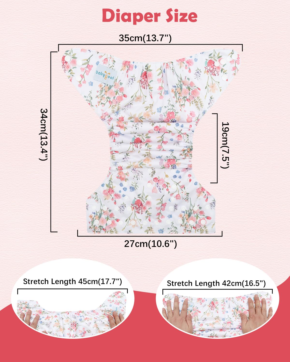 Babygoal Cloth Diaper Covers 6 Pack