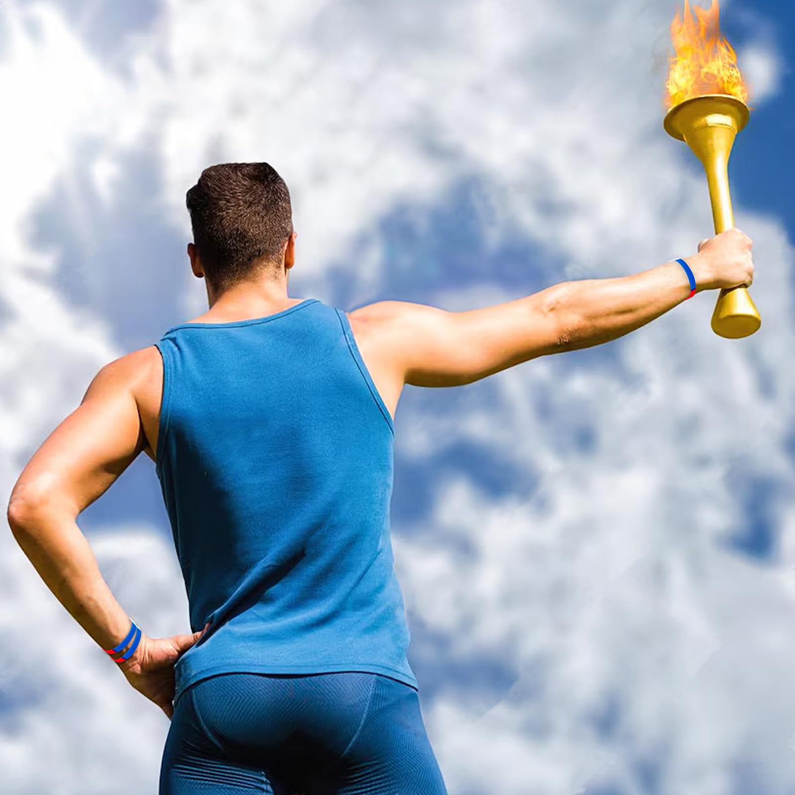 GOGO 60 PCS International Games Ring Colors Silicone Bracelets, Stretch Rubber Wristbands