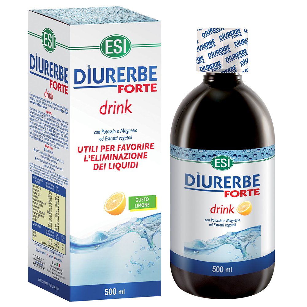 2 DIURERBE FORTE DRINK GUSTO LIMONE 500ML INTEGRATORE ALIMENTARE DRENANTE DEPURANTE