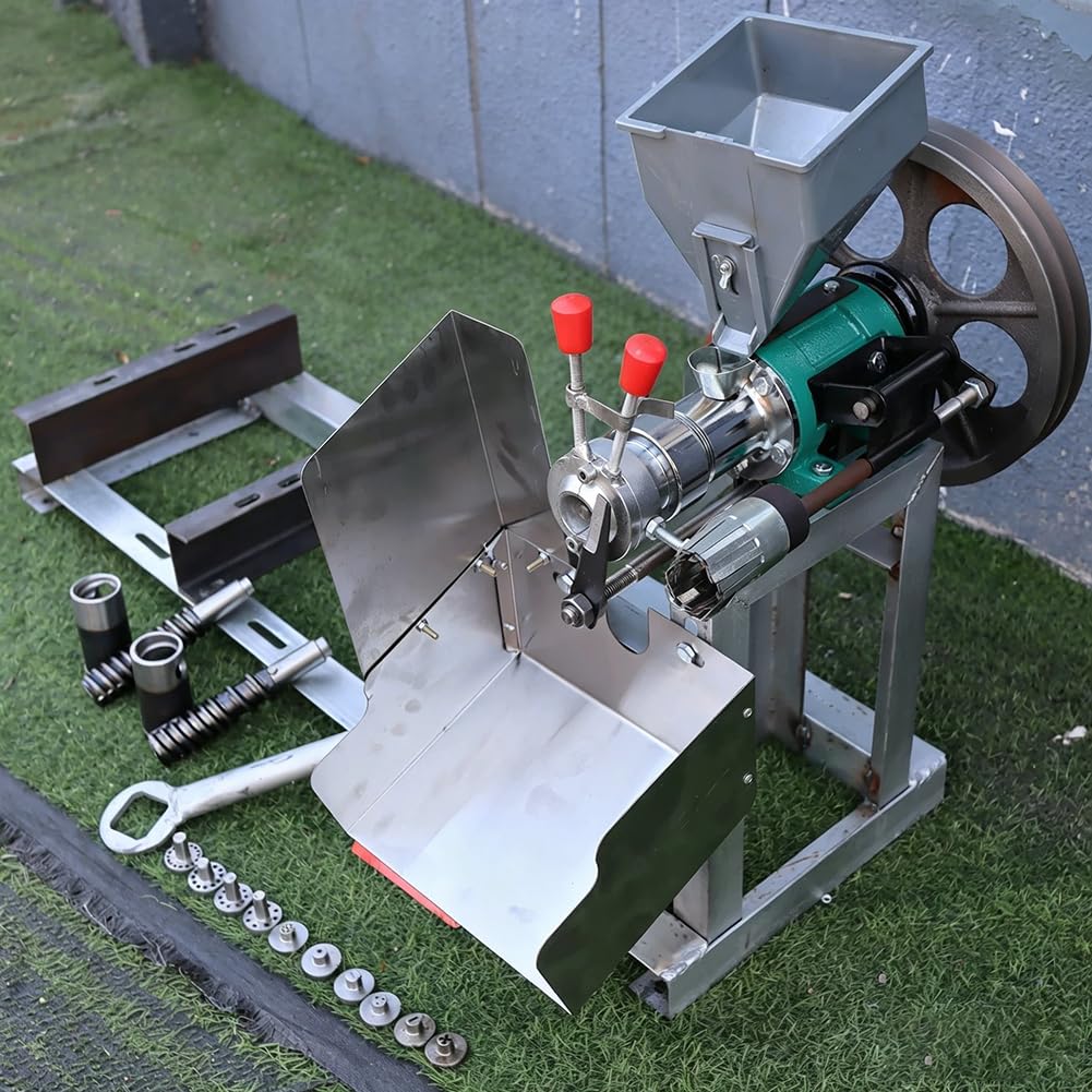 PA-DABAOO Multi-Functional Corn Puffed Food Extruder,Extruding Food Puffing Machine with Support Frame & 10 Molds,Commercial & Home Corn Rice Extruder,for Street Vending
