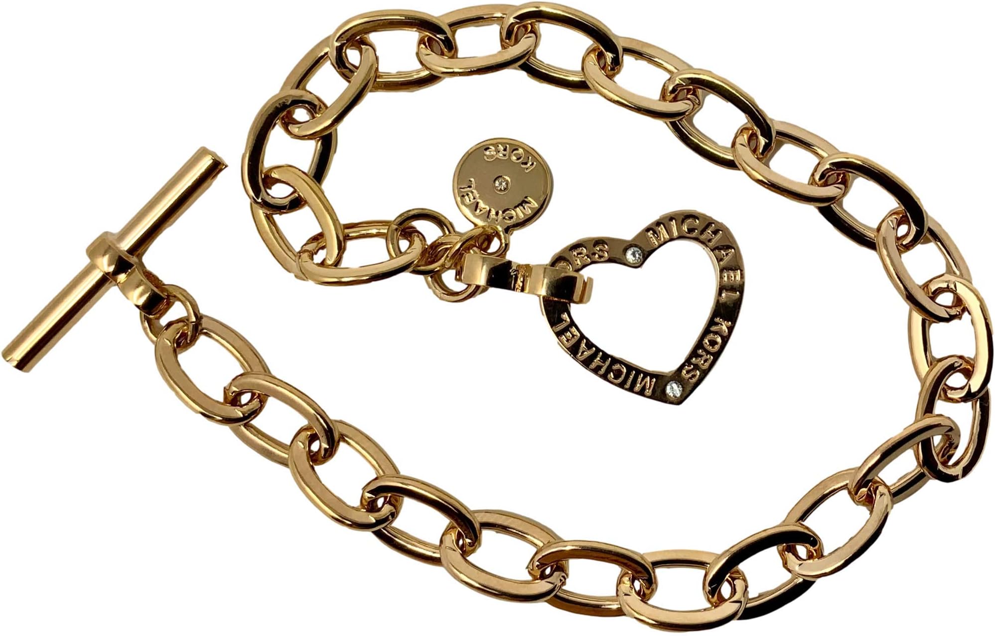 Women's Stainless Steel Chain Bracelet with Crystal Accents