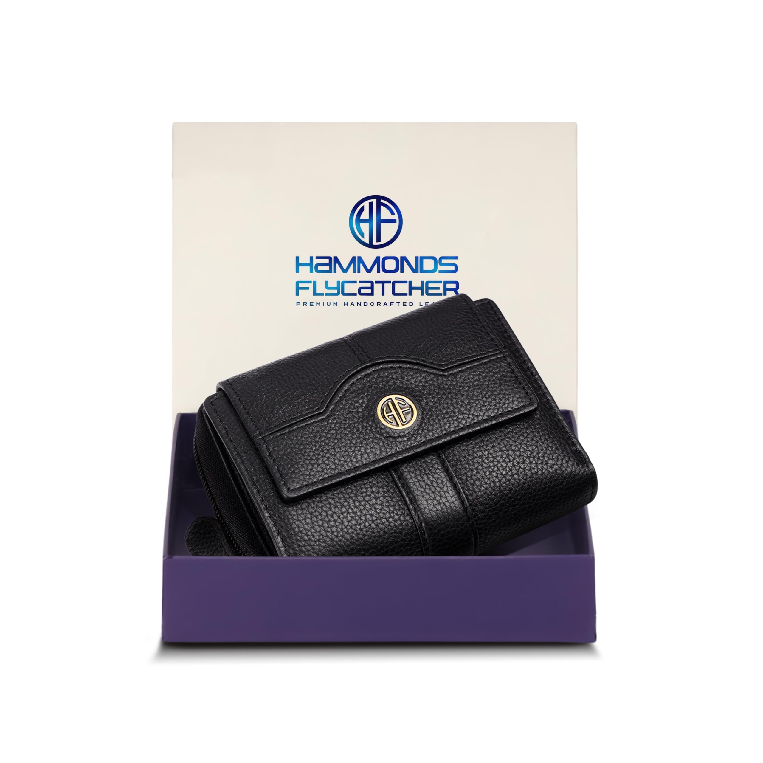 Leather Ladies Wallet for Woman with 14 Card Slots - Clutch Purse for Women, Ladies Wallet for Women Stylish, Ladies Purse for Women Wallet, Gift for Womens - Black