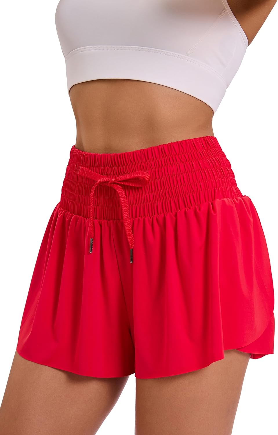 Women Flowy Athletic Shorts High Waisted Gym Yoga Workout Running Tennis Skort with Pockets Cute Summer Clothes - Image 2