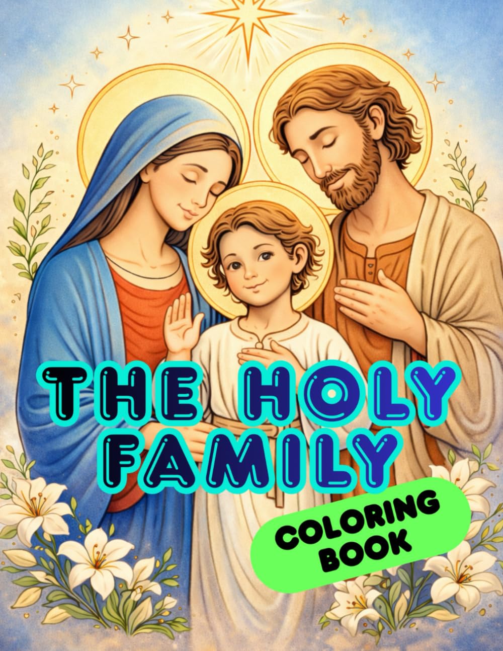 The Holy Family Coloring Book: A Christian Adult Coloring Book for Peace, Faith, Prayer and Stress Relief