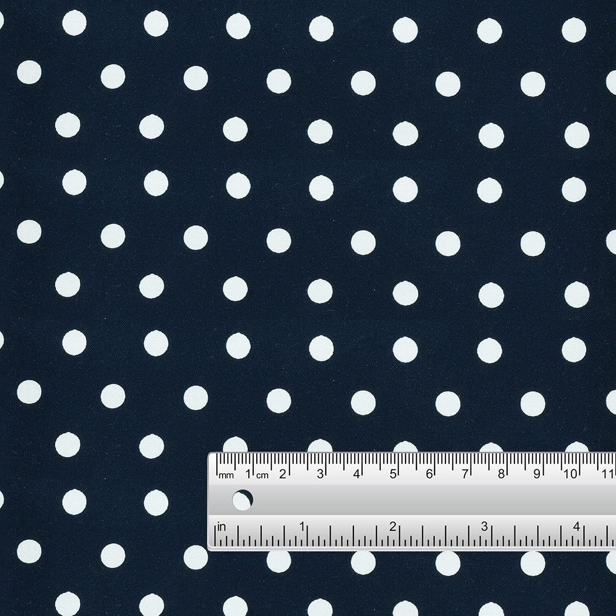 Cotton Fabric - 44" / 111cm Wide Fabric 8mm 100% Cotton Polka Dot for DIY Home Décor, Dresses - Blue on White (3 Metre) - Image 3