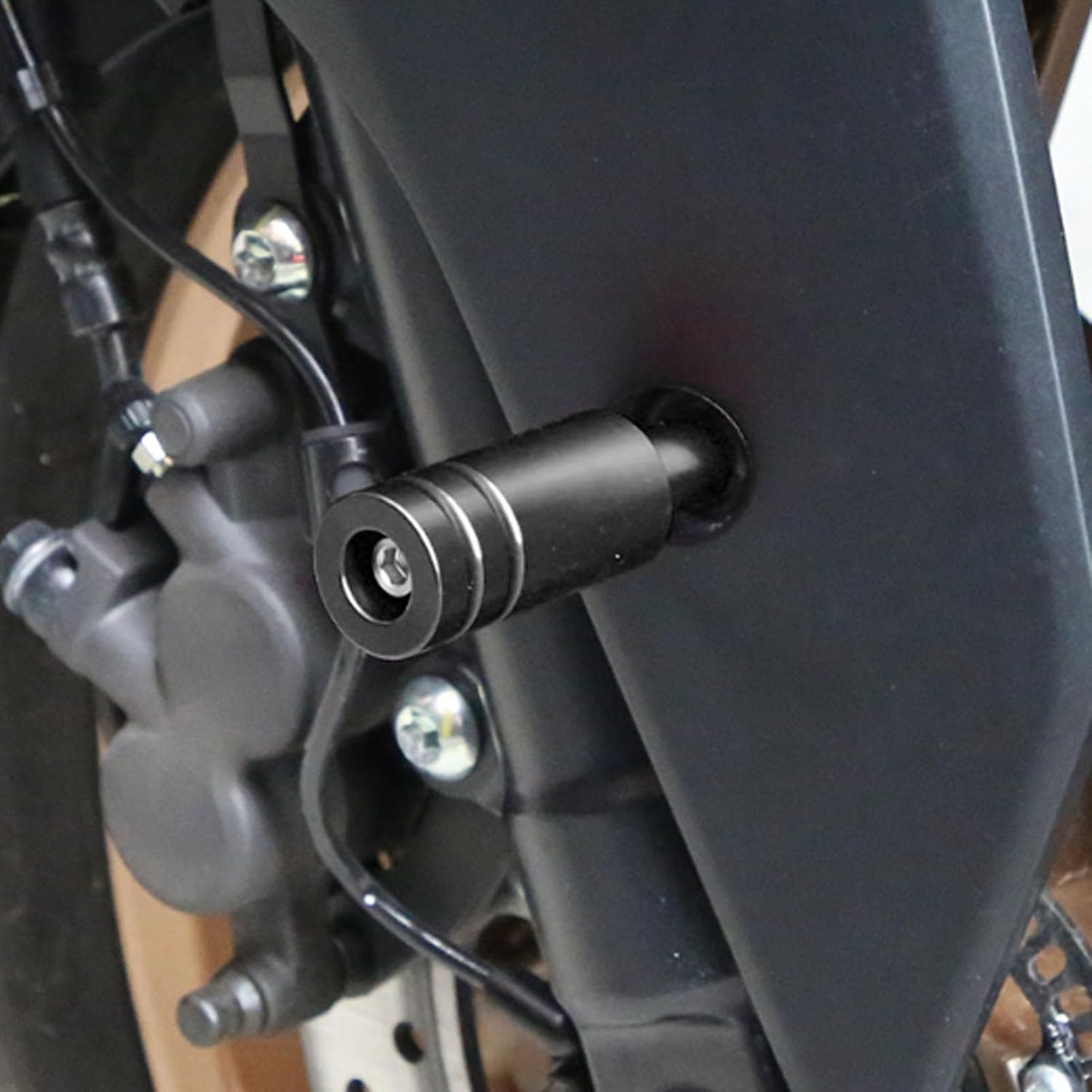 Motorcycle Spotlight Bracket Aluminum Alloy for Xmax 300 400 125 250 NMAX155 - Durable Fork Mount with 6MM & 8MM Screws for Enhanced Visibility & Easy Installation (Black)