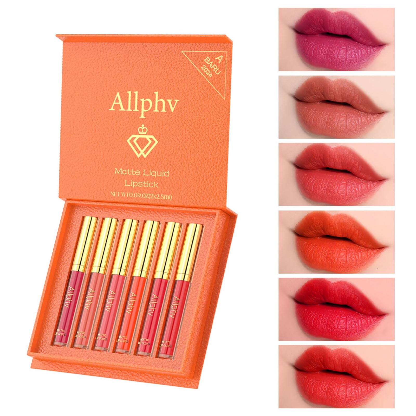 Getaria Matte Lipstick set, 6 Colors Liquid Lipstick Makeup, Long Lasting Wear Non-Stick Cup & Waterproof Lip Stick, Lip Makeup Set for Girls And Women (Set A, Matte Lipstick)