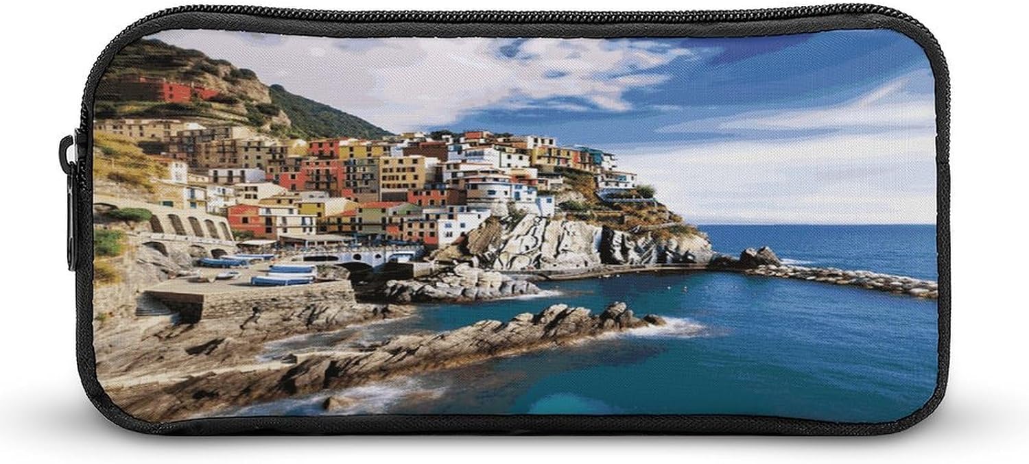 Cinque Terre Scenery Makeup Bag Toiletry Bag Cosmetic Bag
