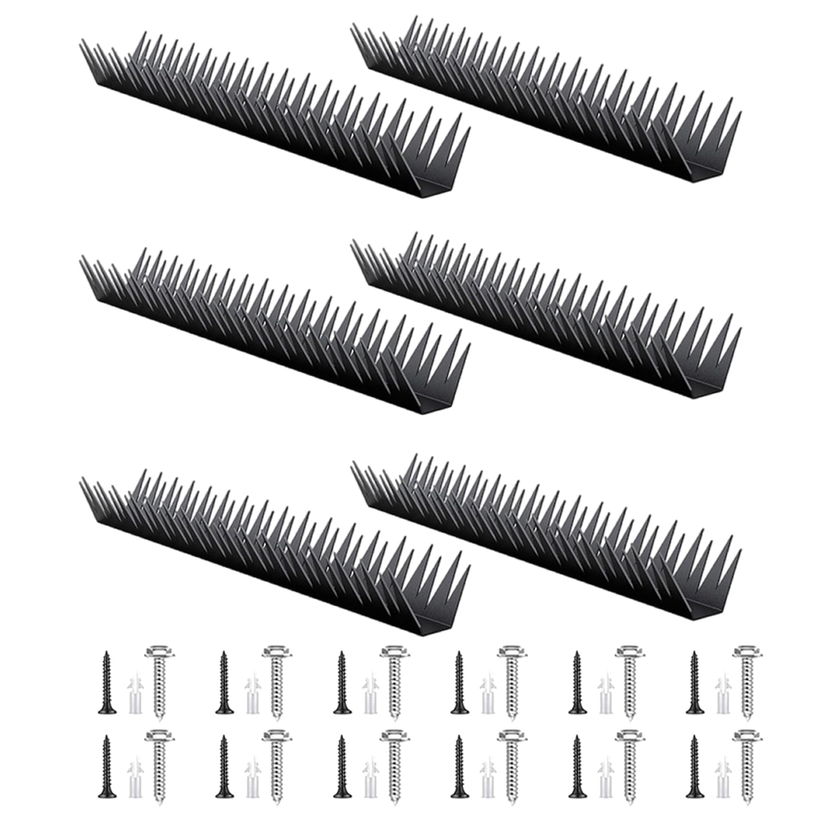 Kaeltsyn Pack of 6 AntiClimb Metal Fence Spikes Weather Resistant Security for Wall and Fences Cats and Bird Security Fence