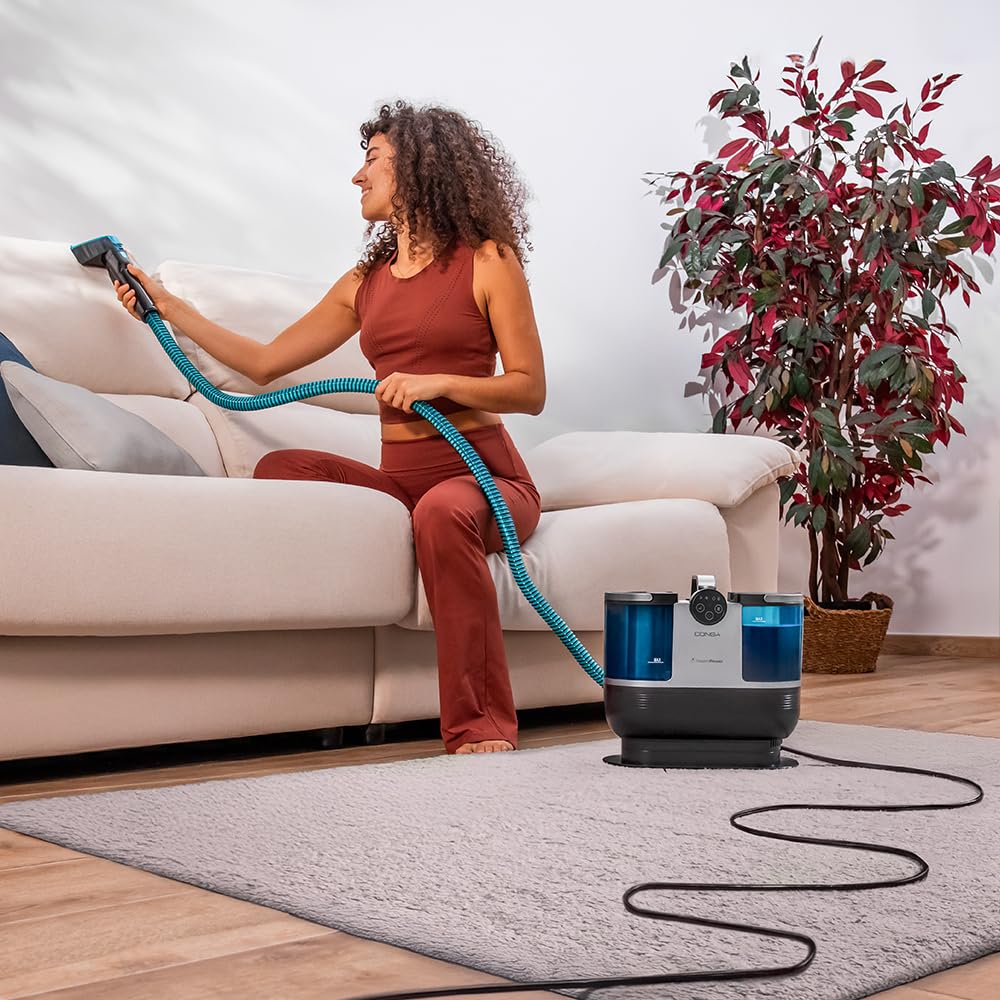Cecotec Lavatappeti Aspirapolvere con Cavo Conga 7000 Carpet&Spot Clean Steam. Max. 1700 W, Vapore, Serbatoio Acqua Pulita 1600 ml e Acqua Sporca 950 ml, Raggio d'Azione di 9m