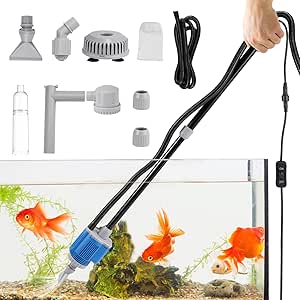 Aquarium Reinigungsset 3-teilig - Wasserwechsler, Scheuerbürste Und Futterspender