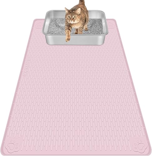 Miniatura 32 de Alfombrilla para Arena de Gatos, Extra Grande de 40" x 28" Alfombrilla de Silicona Alfombrilla Atrapa Arena para Control de Dispersión, Suave en las