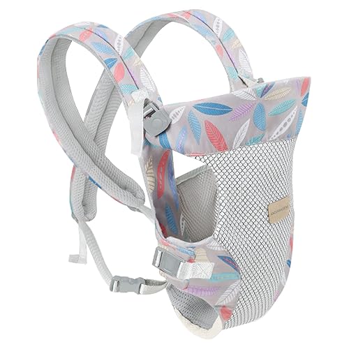 Miniatura 2 de Portabebés ergonómico, portabebés para recién nacidos a niños pequeños, cómodo portabebés delantero y trasero para 7-45 libras (hoja)