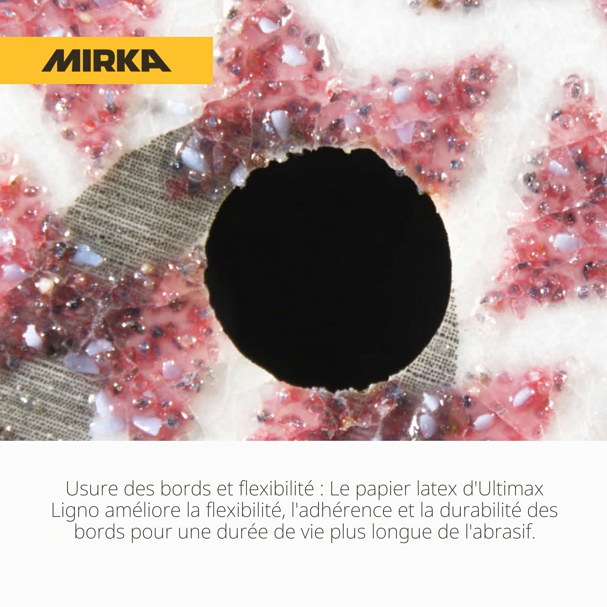 Mirka disque abrasif auto-agrippant Ultimax Ligno Ø 150 mm grain 80 | Disques abrasifs auto-agrippants Multifit 150 mm grain 80 pour ponçage bois surfaces multiples usage professionnel