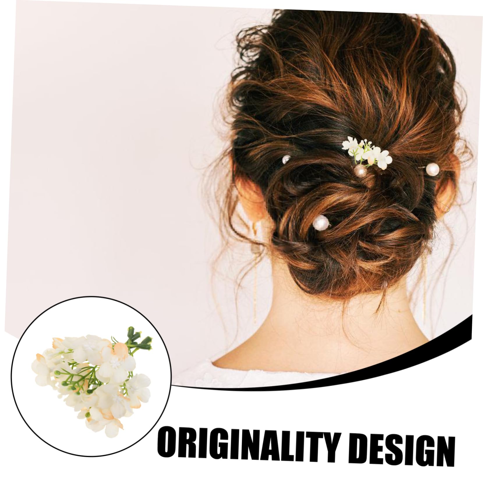 PRETYZOOM 20pièces Picks Fleurs Hortensia Artificielles Soie pour Décoration Et Mariage Matériel De Fleurs Fausse pour Coiffure Et Accessoires Événementiels