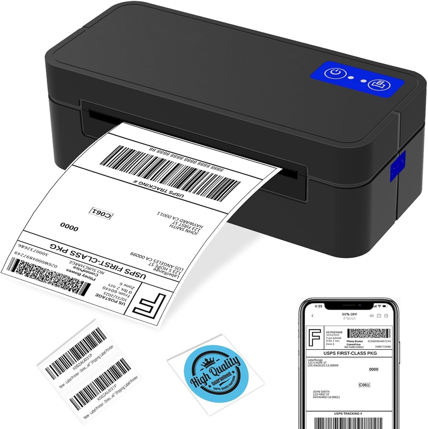 ONLYU LabelX Bluetooth Shipping Label Printer | 4×6 Label & Different Size Label | Bluetooth, USB Connect| Inkless Thermal | Print from Mobile, Laptop| Donot Support Seller Flex | 1Year Warranty-image-4