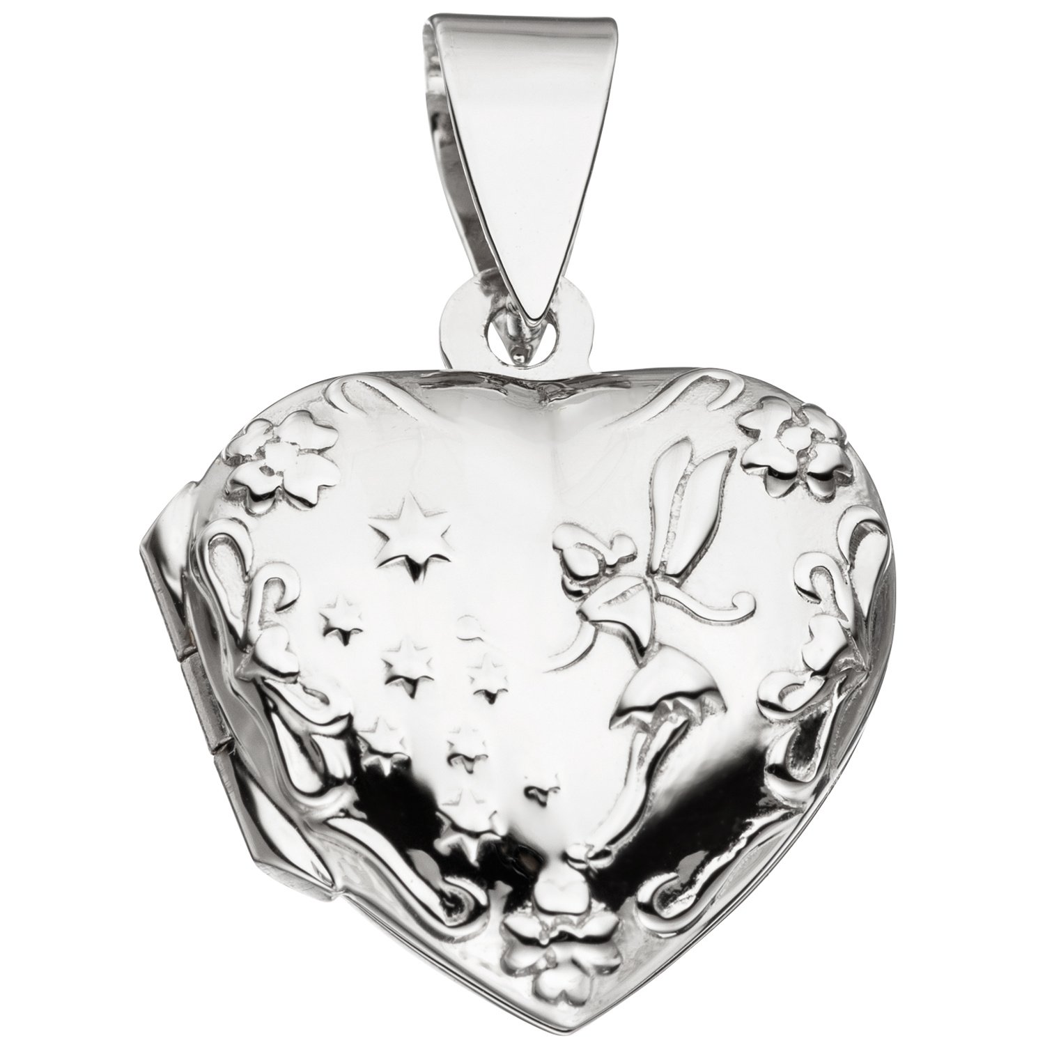 Jobo Damen-Medaillon Herz Fee aus 925 Sterling Silber